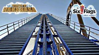 2025 Wrath of Rakshasa Roller Coaster On Ride Front Seat POV Six Flags Great America