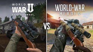 World War Heroes VS World War 2 Battle Combat | Weapons, Physics & Graphics Comparison