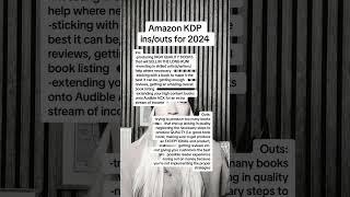 Amazon KDP ins/outs for 2024  what do you think? #amazonkdp #amazonkdptips #shorts