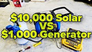 $10,000 Solar vs $1,000 Generator! Firman Inverter Whisper Generator!