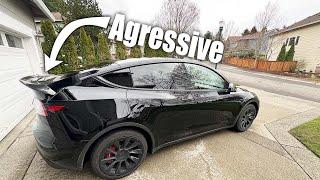 Aggressive Tesla Model Y Spoiler Install & Review | Fusion Motorsports