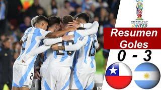 Argentina vs Chile 3-0 Resumen Y Goles | ELIMINATORIAS CONMEBOL 2026 FECHA 7