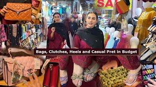 Best Bags & Clutches Hunt | Heels | Casual Pret for Just Rs 1300 | Amazing Shopping Street