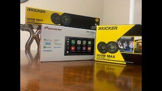 Instalando radio de pantalla Pioneer y bocinas Kicker en Toyota/ Doble Din Radio/Pioneer/Kicker
