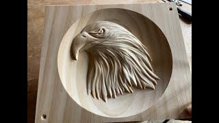 Să sculptăm acest vultur simplu 3D pe CNC