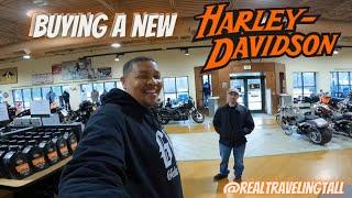 We went to the Harley-Davidson dealership to buy a new motorcycle!