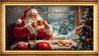 Santa's Cozy Moment | Art Framed Screensaver | Christmas Art for Your TV in 4K  ️