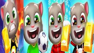 Talking Tom Gold Run New Update Christmas VS Halloween VS Volcano Stage VS Event Football Fever 2024