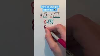 How to Multiply Radicals!  #Shorts #algebra #math #maths #mathematics