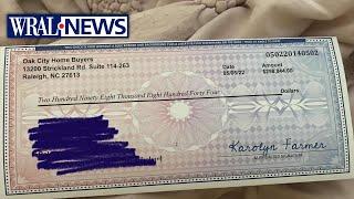 Investors send homeowners fake checks offering to buy homes throughout the Triangle