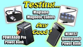 Magtame Power Cables + POWERADD PRO + NEWEST Honeycomb Power Bank Test Review