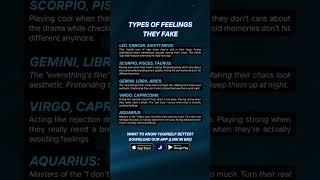 TYPES OF FEELINGS THEY FAKE #astrology #zodiacsigns #numerology