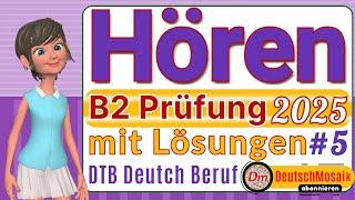 B2 Hören | Deutsch Prüfung Beruf B2 | Teil 1-4  mit Lösungen | Telc 2025