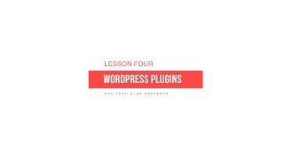 How to Use Wordpress Beginner Series - Lesson 4 (WP PLUGINS)