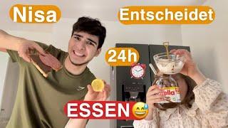 GESCHWISTER ENTSCHEIDEN WAS ICH 24h ESSE NUTELLA MIT SALAMI | Emiirbayrak