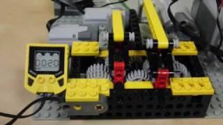 Lego 4-speed remote controlled linear gearbox