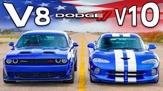 Кто победит в заезде: V10 Dodge Viper или же V8 Challenger?