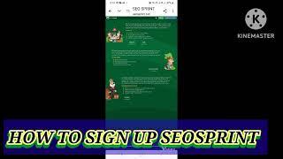 Lecture 02  (How to creat seosprint account) @SeoTigers