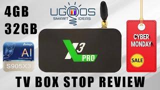 What's This? Ugoos X3 Pro AMlogic S905X3 4GB 32GB TV Box Stop Review