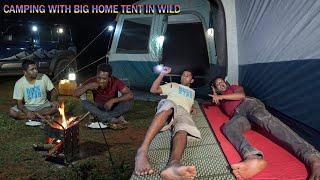 Camping With Big Home Tent In Wild | Cloudy Weather Camping ️ | Camping Video #vlog