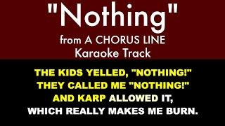 "Nothing" from A Chorus Line - Karaoke Track with Lyrics on Screen