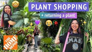 PLANT SHOPPING  Home Depot in Southern California  + returning a plant I love 