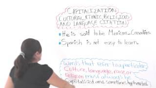 English Grammar: Capitalization Of Cultural, Ethnic, And Religious Terms