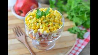 Салат Кудрявый с крабовыми палочками