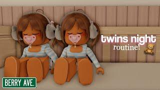 Twins After Daycare Night Routine  | Roblox Berry Avenue Roleplay