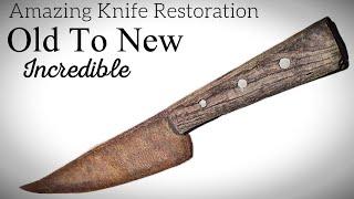 Incredible Knife Restoration: From Rusty Relic to Razor Sharp Masterpiece!