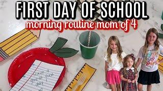 FIRST DAY OF SCHOOL MORNING ROUTINE MOM OF 4 | Tara Henderson