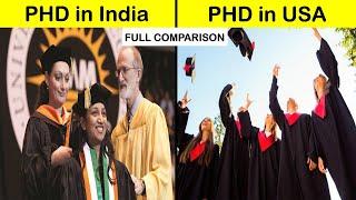 PHD in India vs PHD in USA Full Comparison UNBIASED in Hindi | PHD in USA vs PHD in India