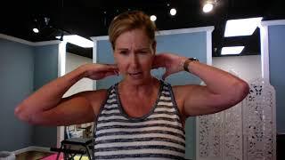 Tight neck balm application along with stretches