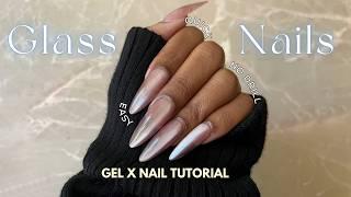 How To Do The VIRAL Glass Nails | Cat Eye Gel Polish HACKS You MUST Know! | gel x nails tutorial