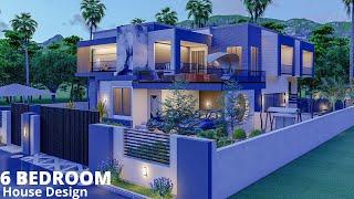 Modern House Design (310sqm) 6 Bedrooms with Estimate cost. Download the Floor Plan in the DESCR.