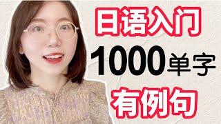 【日語入門1000單字+例句+羅馬音】日語小白必看！｜初學者開口說日文