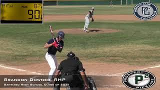 Brandon Downer Prospect Video, RHP, Santiago High School Class of 2021