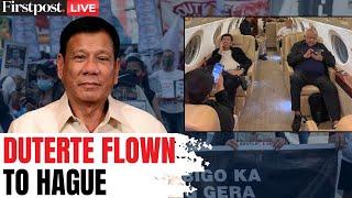 Rodrigo Duterte Arrest LIVE: Ex-Philippines President Duterte Forced Onto Plane To Hague | Drug Case