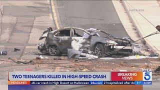 2 teens killed, 1 hospitalized in suspected DUI crash in Riverside