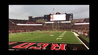 Texas Tech fans throwing tortillas on the field during kickoff