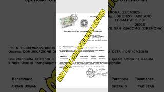 italy nulla osta documents required | italy work permit visa 2025 documents required (nulla osta)