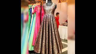 ️Brocade/silk gown design ll Banarsi gown dress