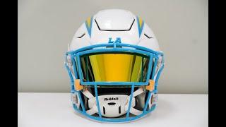 Custom Chargers Football Helmet Build