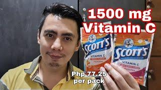 SCOTT'S VITAMIN C (ASCORBIC ACID) 1500 MG PASTELS BY GLAXOSMITHKLINE FOR SKIN & IMMUNITY REVIEW