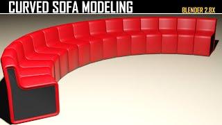 Blender 2.8x Curved Sofa modeling