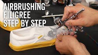 Filigree Flourish Using PocketGraFX Airbrush Stencils — A Video Tutorial with Scott MacKay