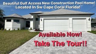 Gulf Access New Construction Pool Home Tour In Cape Coral Fl! New Construction Available Now!