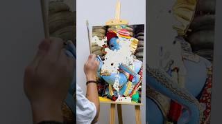 Deva Shree ganesha #shorts #ganesh #shortvideo #ganeshchaturthi  #ganpatibappamorya #splatterpaint