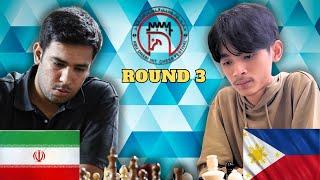 PINISAK Ng Pinoy FM Ang GM! | FM Aquino vs GM Darini Abu Dhabi Chess Festival 2024 Rd 3