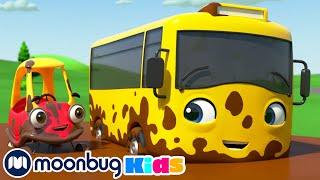 Bubble Trouble at the Carwash - Playing in Muddy Puddles | | Go Buster & Cozy Coupe | Kids Cartoons